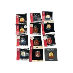 MLB ENAMEL BASEBALL HAT LOGO LAPEL PINS 1970's Lot Of (12) Pin Back Pins RARE!